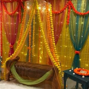 Indian wedding decoration. Pakistani wedding decoration. Canopy for mehndi